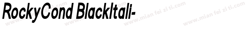RockyCond BlackItali字体转换